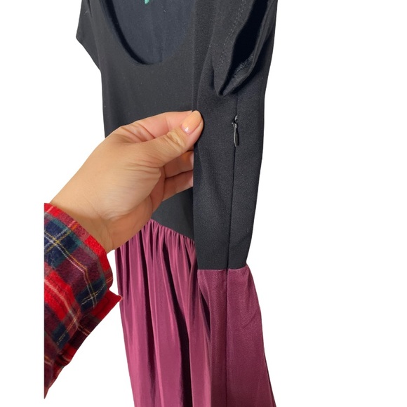 Anthropologie Maeve Color Block Silky Maxi Dress sz XS - Picture 7 of 14